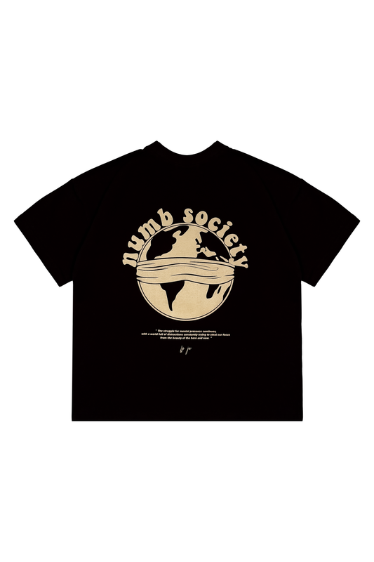 Globe tee - black/ecru