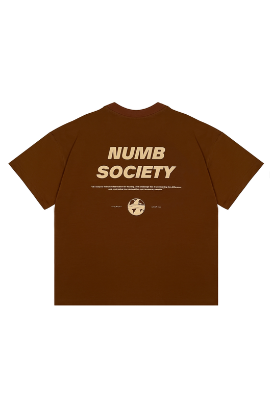 Numb tee - brown/ecru